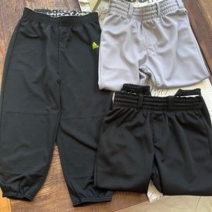 3 pairs boys/girls medium softball pants or baseball pants Alleson and Adidas